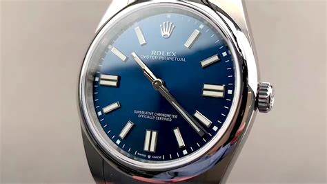 rolex perpetual blue dial review